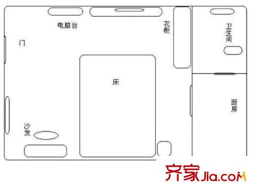 海濱廣場(chǎng) 1室 戶型圖