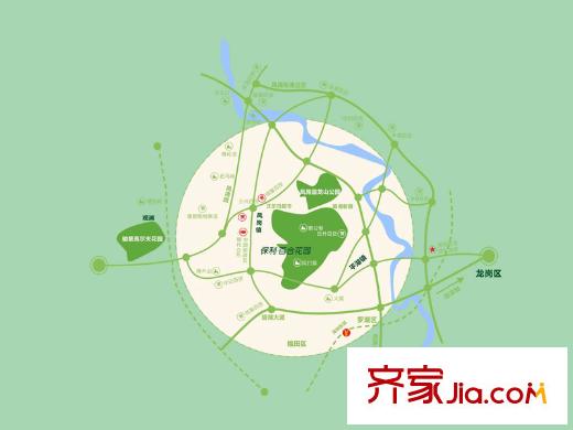 保利百合花園交通圖區(qū)位圖