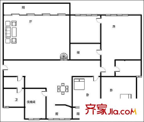 成都花園 4室 戶型圖