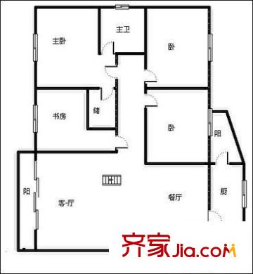 成都花園戶型圖戶型圖 4室2廳2衛(wèi)1廚