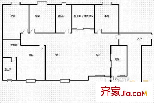 天府長城柏南郡戶型圖戶型圖 4室2廳2衛(wèi)1廚