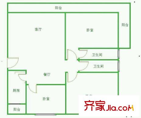 南陽錦城 3室 戶型圖