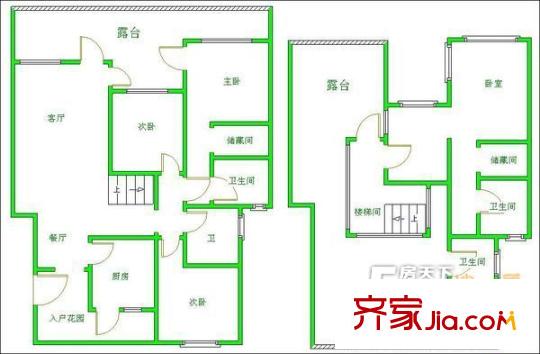 凱萊麗景雅筑戶型圖戶型圖 4室2廳4衛(wèi)1廚