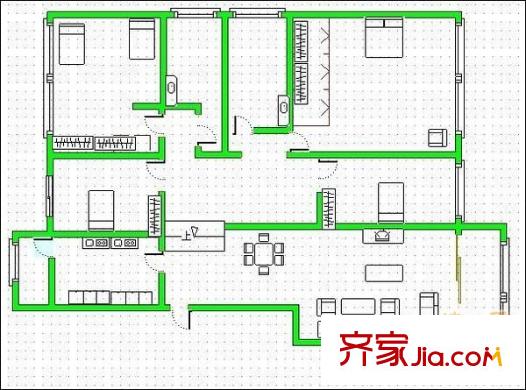 成都花園 4室 戶型圖