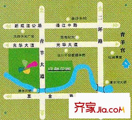 成都花園交通圖