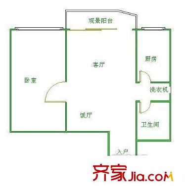 碧云天戶型圖戶型圖 1室1廳1衛(wèi)1廚