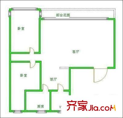 碧云天戶型圖戶型圖 2室2廳1衛(wèi)1廚