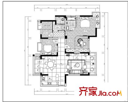 理工東苑 2室 戶型圖