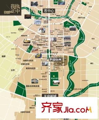 天府長(zhǎng)城柏南郡交通圖