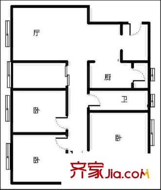 天府長城柏南郡戶型圖3室 戶型圖 3室2廳2衛(wèi)1廚