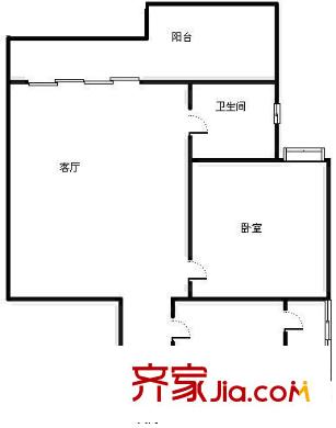 南陽錦城戶型圖戶型圖 1室1廳1衛(wèi)1廚