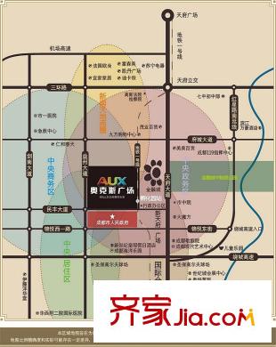 奧克斯廣場交通圖區(qū)域地圖