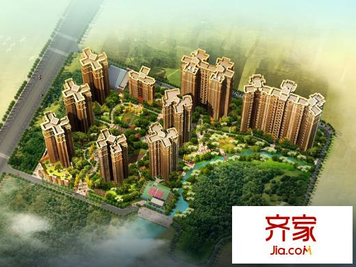 洛森堡新殿二期外景圖總平效果圖