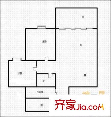 中大君悅金沙五期 1室 戶型圖