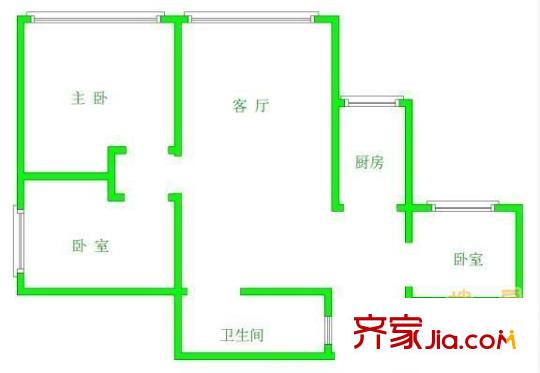 金房水韻天府 3室 戶型圖