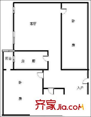 藍(lán)水灣 2室 戶型圖