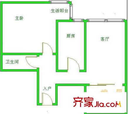 藍(lán)水灣 2室 戶型圖