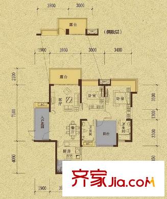保利心語三期 3室 戶型圖