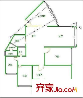 中海名城戶型圖戶型圖 4室2廳2衛(wèi)1廚