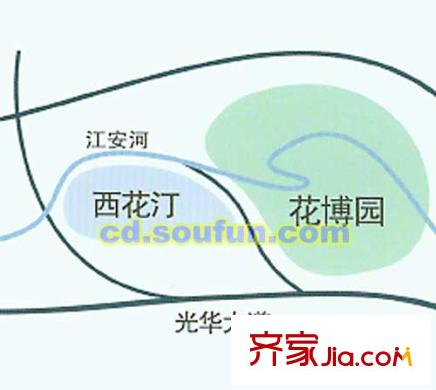 西花汀交通圖