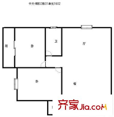 中大君悅金沙五期 1室 戶型圖