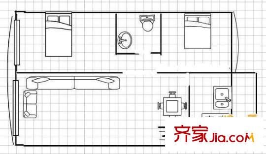 森宇音樂花園戶型圖戶型圖 2室2廳1衛(wèi)1廚