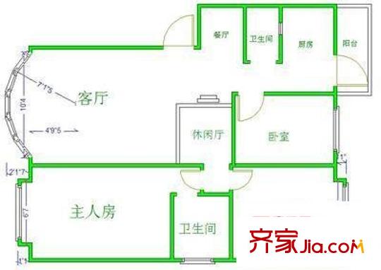 森宇音樂花園戶型圖戶型圖 3室2廳2衛(wèi)1廚
