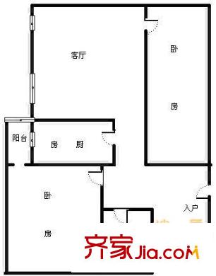 藍(lán)水灣 2室 戶型圖