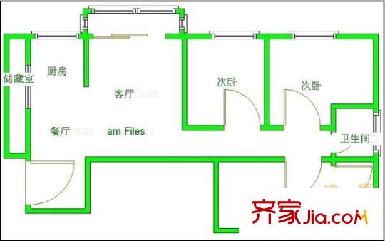 藍(lán)水灣 3室 戶型圖