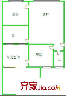 藍(lán)水灣 2室 戶型圖