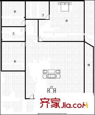 中海名城戶型圖戶型圖 3室2廳2衛(wèi)1廚