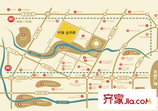 中海金沙府交通圖區(qū)位圖