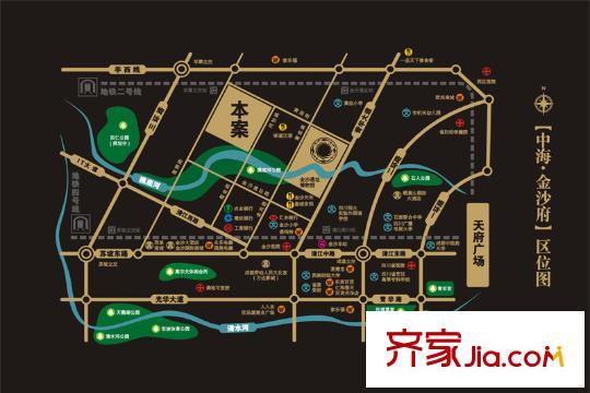 中海金沙府交通圖區(qū)位圖