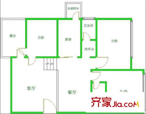 水漪裊銅戶型圖戶型圖 3室2廳2衛(wèi)1廚