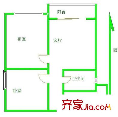 錦繡光華 2室 戶型圖