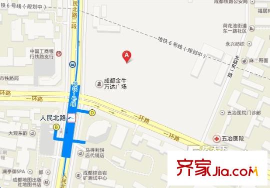 金牛萬達廣場交通圖