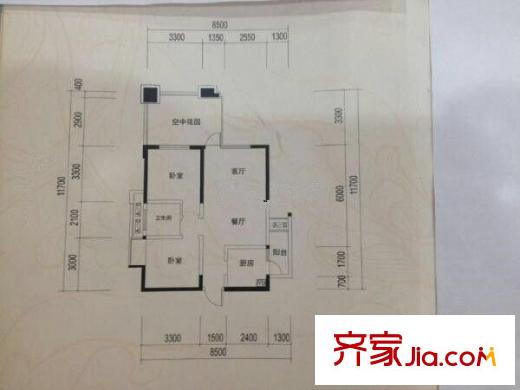 南湖國(guó)際社區(qū) 2室 戶型圖
