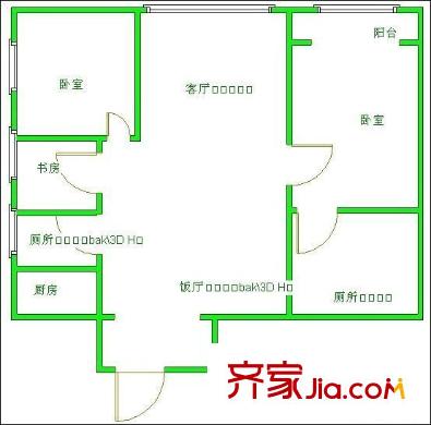 天合凱旋城 3室 戶型圖