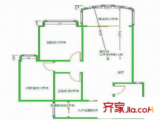 錦繡光華 2室 戶型圖