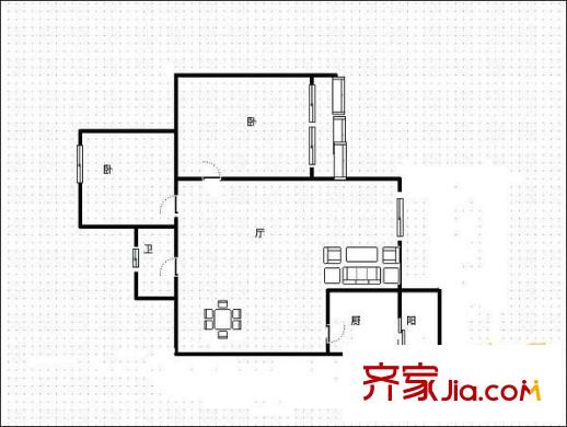 錦繡光華 2室 戶型圖