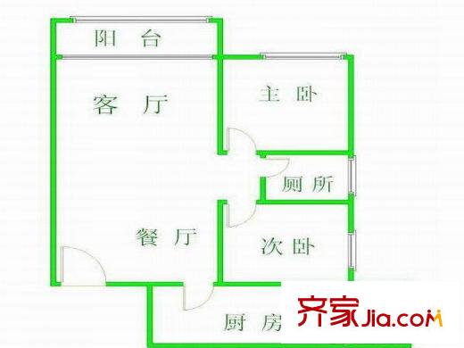 錦繡光華2室 戶型圖