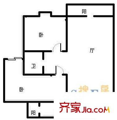 錦繡光華戶型圖戶型圖 2室2廳1衛(wèi)1廚