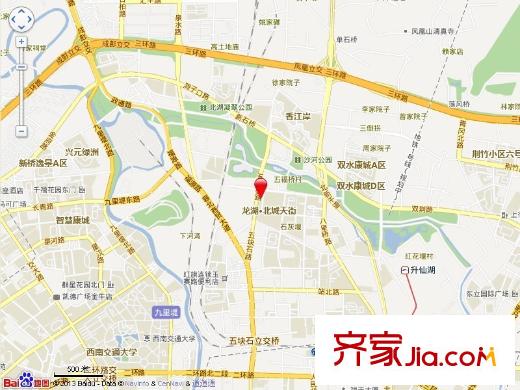 龍湖北城天街交通圖