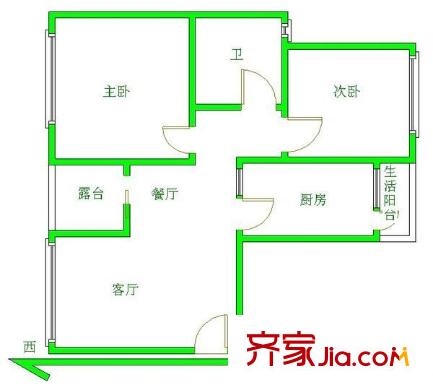 優(yōu)品道戶型圖戶型圖 2室2廳1衛(wèi)1廚