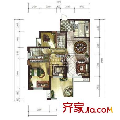 南湖國(guó)際社區(qū) 1室 戶型圖