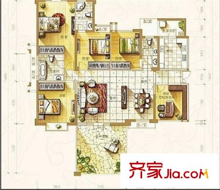 南湖國(guó)際社區(qū) 3室 戶型圖