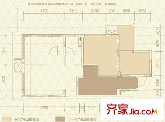 萬科海悅匯城戶型圖3號樓A2戶型（售罄） 2室2廳1衛(wèi)1廚