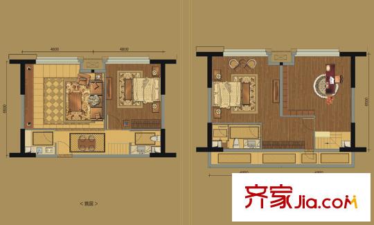 保利東方中心1期1棟標(biāo)準層F3戶型 2室2廳2衛(wèi)1廚