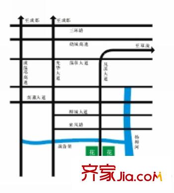 花澗坊區(qū)位圖