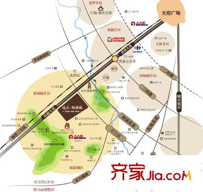 遠(yuǎn)大林語城別墅區(qū)位圖